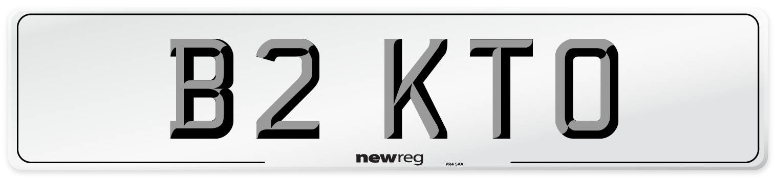 B2 KTO Number Plate from New Reg
